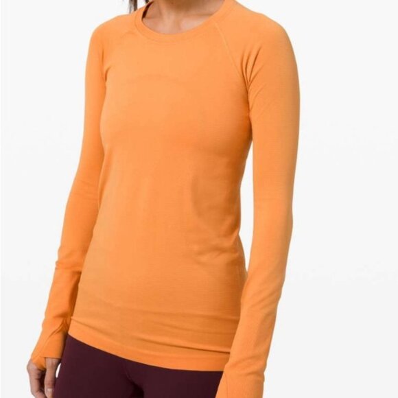 NWT lululemon Swiftly Tech LS 2.0 Monarch Orange 8 RARE - Picture 1 of 6